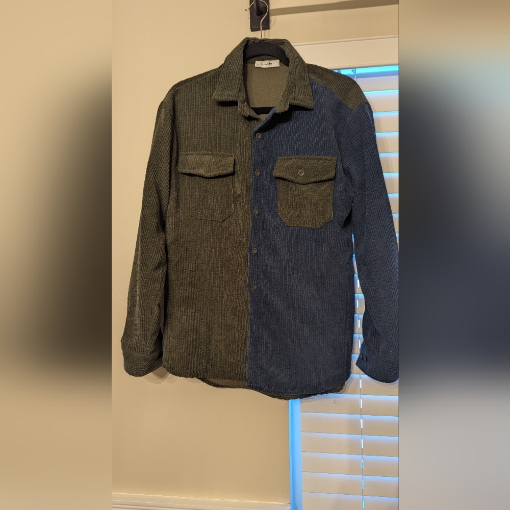 Men's Two-Tone Corduroy Shirt